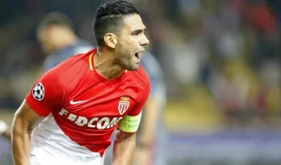 Falcao celebra su anotación.