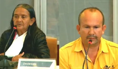 María Rosalba Bárcenas y Edidxon Villamizar, dos de los declarantes.