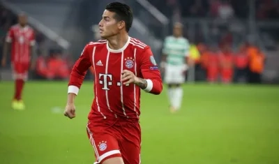 James Rodríguez en una acción del partido. 