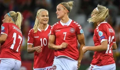 Jugadoras de la Selección Dinamarca. 