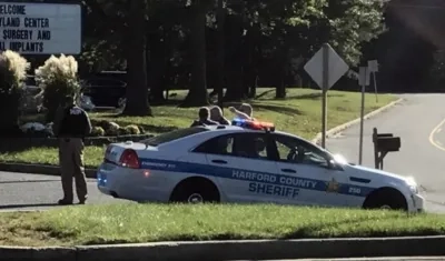Lugar donde se presentó el tiroteo en Maryland.