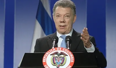 Juan Manuel Santos, presidente.