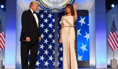 El presidente Donald Trump junto a su esposa Melania.