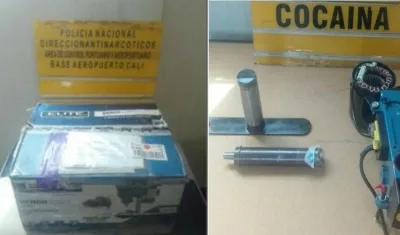 El fuerte olor dentro de la caja levantó sospechas en los uniformados.