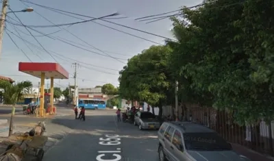 Lugar donde se presentó el atraco masivo.