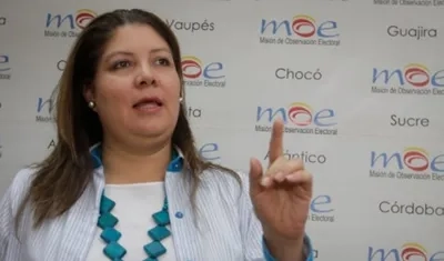 La directora nacional de la Misión de Observación Electoral (MOE), Alejandra Barrios Cabrera.