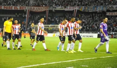 Tristeza juniorista al final del partido.