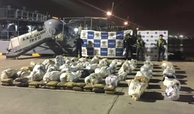 El cargamento incautado durante el operativo.