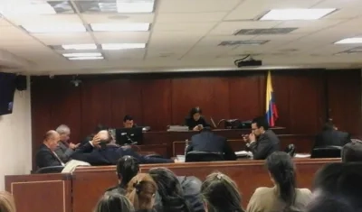 Aspecto de la audiencia hoy en Bogotá.