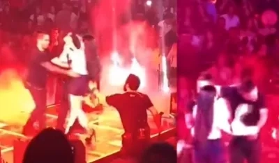 Momento en el Maluma rechaza a una fan.