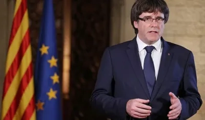 Carles Puigdemont, presidente de la región española de Cataluña. 