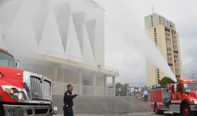 Prueba de las máquinas de Bomberos