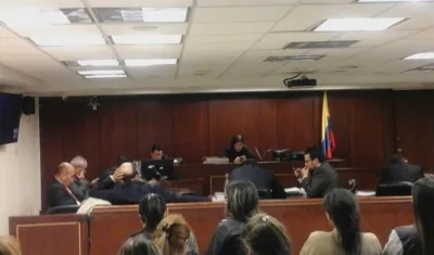Audiencia celebrada en Bogotá.