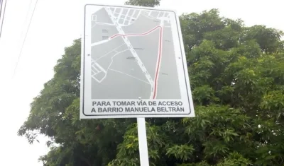 Aquí en este aviso se observa el cambio para darle mayor agilidad al tráfico que pasa por estas vías.