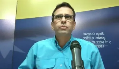 Henrique Capriles, líder opositor venezolano.