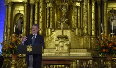 El presidente de Colombia, Juan Manuel Santos