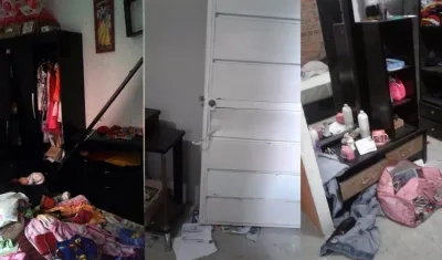 Aspectos de cómo quedó uno de los apartamentos a los que ingresó el Esmad.