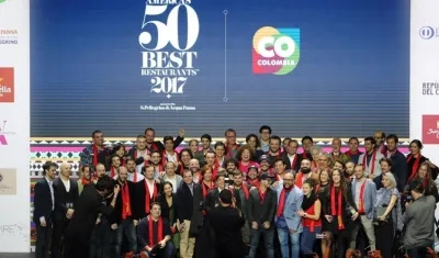 Los galardonados reunidos en Bogotá.