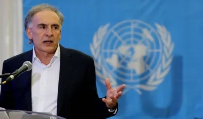 El jefe de la Misión de la ONU en Colombia, Jean Arnault