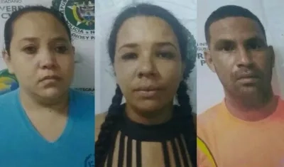 Kelly Tatiana Pérez, Marinella Castro y Charlie Jesús Rodelo.