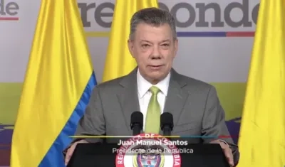 Juan Manuel Santos, presidente.