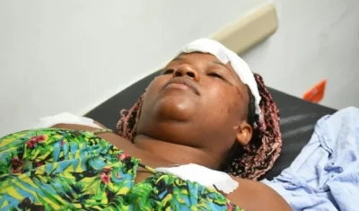 Zoila María Cassiani, cuando recibía atención médica.