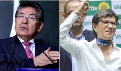 El Fiscal Néstor Humberto Martínez y la senadora Claudia López.