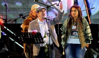 'Timochenko' durante el lanzamiento de las FARC como partido político.