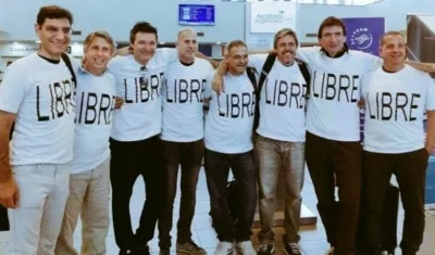 El grupo de egresados antes de viajar a Estados Unidos, el sábado anterior.