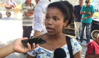 Wendy González Villa, hija de Marina Luz Villa, vendedora de chance asesinada.