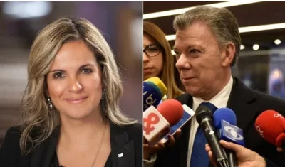 María Andrea Nieto, directora del Sena; en la otra foto, el Presidente Santos.