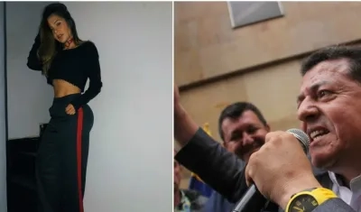 La actriz Lina Tejeiro y Hugo Ospino.