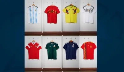 Diseños de las camisetas para el Mundial Rusia 2018.