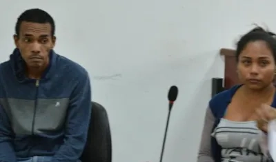 Nelson Martínez y Viviana Díaz en audiencia durante la tarde de hoy.