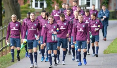 Jugadores de la selección inglesa. 