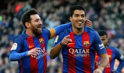 Luis Suárez y Lionel Messi.