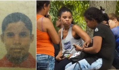 Foto en vida de Roberto Manuel Mendiz Benítez, asesinado en Los Olivos. En la otra foto, su esposa, de negro.