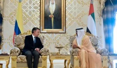 Durante la visita, el Presidente Santos  agradeció la donación de 7 millones de dólares que hizo este país con motivo de la tragedia de Mocoa.