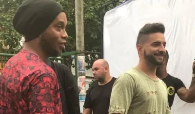 Ronaldinho y Maluma.