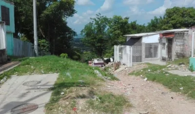 Lugar por donde ocurrieron los hechos en el barrio La Esmeralda.