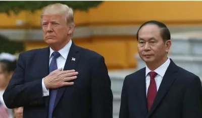 El presidente de EE.UU. Donald Trump y el presidente vietnamita, Trang Dai Quang.