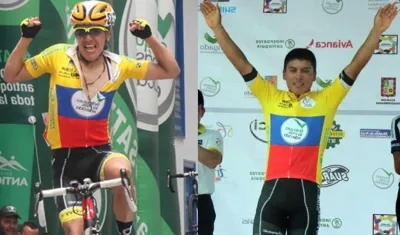 Richard Carapaz y Jonathan Caicedo