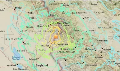 El sismo tuvo 33.9 kilómetros de profundidad.