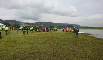 En este lugar fue el rescate de los niños en el lago El Muña.