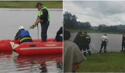Bomberos buscan a dos niños que cayeron al lago de El Muña.