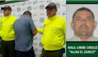 Raúl Uribe Orduz, alias 'El Zarco', fue capturado en Bucaramanga.