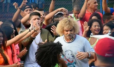 Grabación del video del tema 'Date la vuelta'.