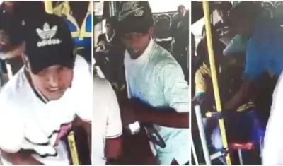 Tres delincuentes armados robaron este jueves a pasajeros de un bus de la empresa Sobusa.