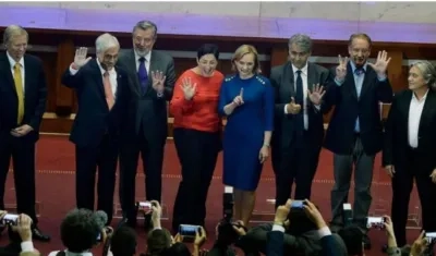 Los ocho candidatos a la Presidencia de Chile.