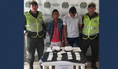 Estos son los capturados con clorhidrato de cocaína.